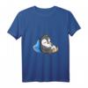 Damen Pinguine Mein Offizielles Schlafshirt mit V-Ausschnitt – Süßes Schlafshirt für Damen, Kinder & Männer, Perfekt als Geschenk für Langschläfer & Morgenmuffel