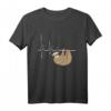 Faultier Herzschlag EKG Herz Puls T-Shirt – Lustiges Geschenk für Faulpelze, Studenten & Schlafliebhaber