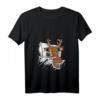 Lustiges Damen Weihnachts-Schlafendes Rentier T-Shirt - Offizielles Design für Weihnachtsfeiern und Familiengeschenke
