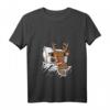 Lustiges Damen Weihnachts-Schlafendes Rentier T-Shirt - Offizielles Design für Weihnachtsfeiern und Familiengeschenke