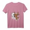 Lustiges Damen Weihnachts-Schlafendes Rentier T-Shirt - Offizielles Design für Weihnachtsfeiern und Familiengeschenke