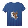 Lustiges Damen Weihnachts-Schlafendes Rentier T-Shirt - Offizielles Design für Weihnachtsfeiern und Familiengeschenke