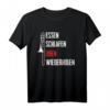 Essen Schlafen Posaune Lustiges Posaunen Geschenk T-Shirt für Musiker & Blasmusik-Fans