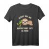 Süßes HapOwl Faultier T-Shirt – Lustiges Chiller Schlafshirt für Natur- und Faulenzer-Liebhaber, perfekt als Geschenk zu Geburtstag und Weihnachten