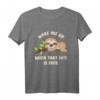 Süßes HapOwl Faultier T-Shirt – Lustiges Chiller Schlafshirt für Natur- und Faulenzer-Liebhaber, perfekt als Geschenk zu Geburtstag und Weihnachten