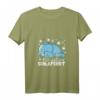 Damen Schlafshirt mit Elefanten – Lustiges Nachthemd mit V-Ausschnitt, Perfektes Geschenk für Nachteulen & Langschläfer zu Weihnachten