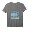 Damen Schlafshirt mit Elefanten – Lustiges Nachthemd mit V-Ausschnitt, Perfektes Geschenk für Nachteulen & Langschläfer zu Weihnachten
