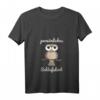 Persönliches Damen Schlafshirt mit Eulenmotiv - Kuscheliges Pyjama T-Shirt mit V-Ausschnitt, perfektes Geschenk für Nachteulen, Morgenmuffel & Langschläfer