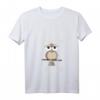 Persönliches Damen Schlafshirt mit Eulenmotiv - Kuscheliges Pyjama T-Shirt mit V-Ausschnitt, perfektes Geschenk für Nachteulen, Morgenmuffel & Langschläfer