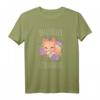 Kawaii Fuchs Schlafanzug mit Blumen - Lustiges Schlaf T-Shirt für Tierliebhaber, Damen, Kinder & Jugendliche, perfekt für Gemütlichkeit und Entspannung