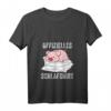 Damen Schweinchen Schlafshirt mit V-Ausschnitt – Süßes Tiermotiv für Landwirtinnen, Tierliebhaberinnen und Bauernhof-Fans