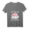 Damen Schweinchen Schlafshirt mit V-Ausschnitt – Süßes Tiermotiv für Landwirtinnen, Tierliebhaberinnen und Bauernhof-Fans