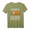 Lustiges Faultier Schlafshirt mit Spruch - 'Positiv Auf Müde Getestet' für Damen, Herren & Kinder, Perfekt als Pyjama oder Schlafbekleidung