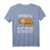 Lustiges Faultier Schlafshirt mit Spruch - 'Positiv Auf Müde Getestet' für Damen, Herren & Kinder, Perfekt als Pyjama oder Schlafbekleidung