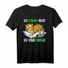 Ich Schlafe Nicht Ich Spare Energie T-Shirt zum HapOwl - Humorvolles Geschenk für Morgenmuffel, Langschläfer & Leopard Liebhaber