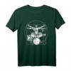 Vitruvian Drummer T-Shirt mit Da Vinci Design - Perfektes Geschenk für Schlagzeuger, Rockmusiker und Festivalfans