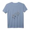 Damen T-Shirt zum HapOwl mit V-Ausschnitt – Sommerliches Design mit Pusteblumen und Schmetterlingen, Romantisch & Trendy