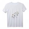Damen T-Shirt zum HapOwl mit V-Ausschnitt – Sommerliches Design mit Pusteblumen und Schmetterlingen, Romantisch & Trendy