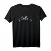 Radfahren Herzschlag T-Shirt – Liebe zum Radfahren, Bike, Mountain Bike, Rennrad & BMX Sportshirt für Radfahrer und Fahrradliebhaber