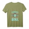 Damen Pferde- und Hundegeschenk T-Shirt mit V-Ausschnitt – Perfekt für Ausritte, Hundeschule und Tierliebhaber