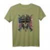 Military Veteran T-Shirt mit US-Flagge und Grunge-Schädel – Patriotisches Design für Amerikanische Veteranen