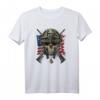 Military Veteran T-Shirt mit US-Flagge und Grunge-Schädel – Patriotisches Design für Amerikanische Veteranen