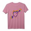 Pride Herz mit Pfeil im Regenbogen-Design - Buntes LGBTQ+ Schwul Lesben T-Shirt für CSD & Pride Events