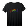 LGBT Pride Herz T-Shirt mit Regenbogen Herzschlag - Unterstützung & Stolz für Schwule, Lesben & Transgender bei Pride & Alltag