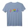 LGBT Pride Herz T-Shirt mit Regenbogen Herzschlag - Unterstützung & Stolz für Schwule, Lesben & Transgender bei Pride & Alltag