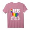 LGBTQ Pride T-Shirt mit Regenbogen - Lieb doch, wen du willst! Lustiges Geschenk für Christopher Street Day & Alltag