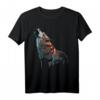 Wolf Heulen Tier Druck Tierliebhaber Wolf T-Shirt – Perfekt für Wolfsfans und Tierliebhaber, Geschenkidee für Freunde und Familie