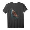 Wolf Heulen Tier Druck Tierliebhaber Wolf T-Shirt – Perfekt für Wolfsfans und Tierliebhaber, Geschenkidee für Freunde und Familie