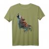 Wolf Heulen Tier Druck Tierliebhaber Wolf T-Shirt – Perfekt für Wolfsfans und Tierliebhaber, Geschenkidee für Freunde und Familie