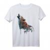 Wolf Heulen Tier Druck Tierliebhaber Wolf T-Shirt – Perfekt für Wolfsfans und Tierliebhaber, Geschenkidee für Freunde und Familie