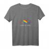 Damen Love Is Love Gay Pride Herzschlag Regenbogen Herz T-Shirt mit V-Ausschnitt - Unterstützung für LGBTQ, Pride & Vielfalt