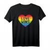 Love Wins T-Shirt mit Regenbogenherz – LGBTQ Pride Shirt für Vielfalt, Toleranz und Liebe, perfekt für Pride Month & CSD