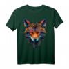 Fuchs Polygon Tier T-Shirt mit Blauen Augen - Kunstvolles Tiermotiv für Fuchsliebhaber und Tierfreunde