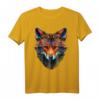 Fuchs Polygon Tier T-Shirt mit Blauen Augen - Kunstvolles Tiermotiv für Fuchsliebhaber und Tierfreunde
