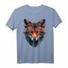 Fuchs Polygon Tier T-Shirt mit Blauen Augen - Kunstvolles Tiermotiv für Fuchsliebhaber und Tierfreunde