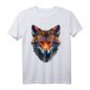 Fuchs Polygon Tier T-Shirt mit Blauen Augen - Kunstvolles Tiermotiv für Fuchsliebhaber und Tierfreunde