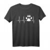 Hund Heartbeat Shirt für Hundefreunde mit Hundepfoten-Design – Perfektes Geschenk für Tierliebhaber, Männer, Frauen & Kinder
