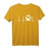 Hund Heartbeat Shirt für Hundefreunde mit Hundepfoten-Design – Perfektes Geschenk für Tierliebhaber, Männer, Frauen & Kinder