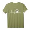 Hund Heartbeat Shirt für Hundefreunde mit Hundepfoten-Design – Perfektes Geschenk für Tierliebhaber, Männer, Frauen & Kinder