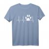 Hund Heartbeat Shirt für Hundefreunde mit Hundepfoten-Design – Perfektes Geschenk für Tierliebhaber, Männer, Frauen & Kinder