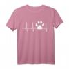 Hund Heartbeat Shirt für Hundefreunde mit Hundepfoten-Design – Perfektes Geschenk für Tierliebhaber, Männer, Frauen & Kinder