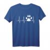 Hund Heartbeat Shirt für Hundefreunde mit Hundepfoten-Design – Perfektes Geschenk für Tierliebhaber, Männer, Frauen & Kinder
