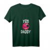 Damen Yes Daddy Kinky BDSM Dom Sub Sexy T-Shirt mit V-Ausschnitt – Provokatives Outfit für BDSM, Fetisch & kinky Mode