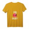 Damen Yes Daddy Kinky BDSM Dom Sub Sexy T-Shirt mit V-Ausschnitt – Provokatives Outfit für BDSM, Fetisch & kinky Mode
