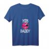 Damen Yes Daddy Kinky BDSM Dom Sub Sexy T-Shirt mit V-Ausschnitt – Provokatives Outfit für BDSM, Fetisch & kinky Mode