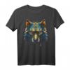 Wolf Kunst Polygon - Tierliebhaber Motiv Wolf T-Shirt für Natur- und Tierfreunde